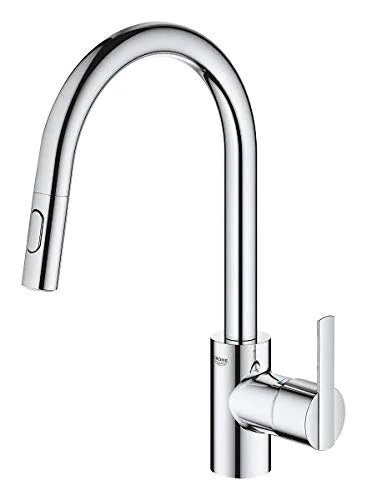 Смеситель для кухни GROHE Feel с выдвижным C-образным изливом, 2 режима, хром (31486001) — фото 2