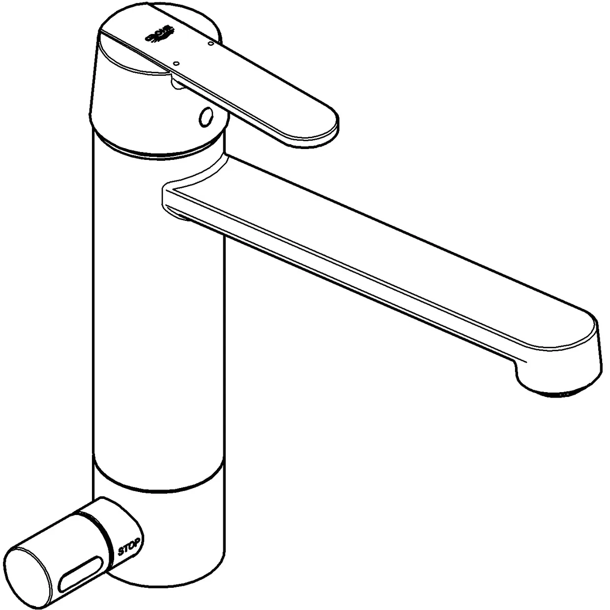 Змішувач для кухні GROHE Get з вентилем для посудомийної машини, хром (30198000) — фото 2