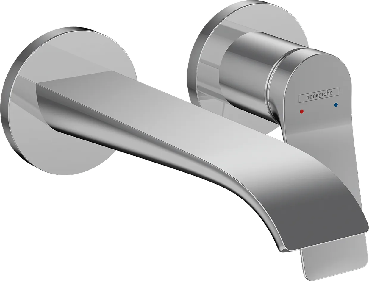 Змішувач для раковини настінний прихованого монтажу hansgrohe Vivenis, вилив 192 мм, зовнішня частина, хром (75050000)