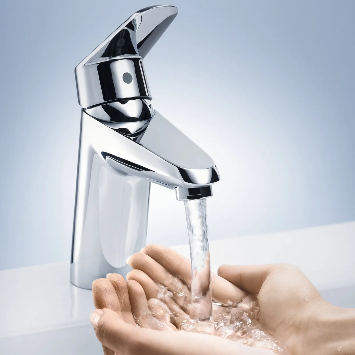 Змішувач для раковини GROHE Eurodisc Cosmopolitan S з донним клапаном, хром (33183002) — фото 2
