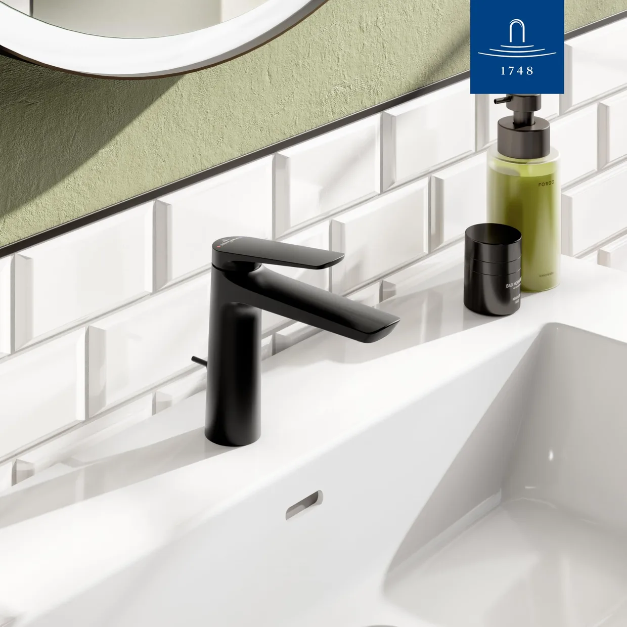 Смеситель для раковины Villeroy & Boch Oasis с донным клапаном pop-up, высота излива 114 мм, матовый чёрный — фото 5