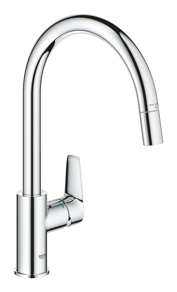 Змішувач для кухні GROHE StartEdge з висувним C-подібним виливом, хром (30553000)