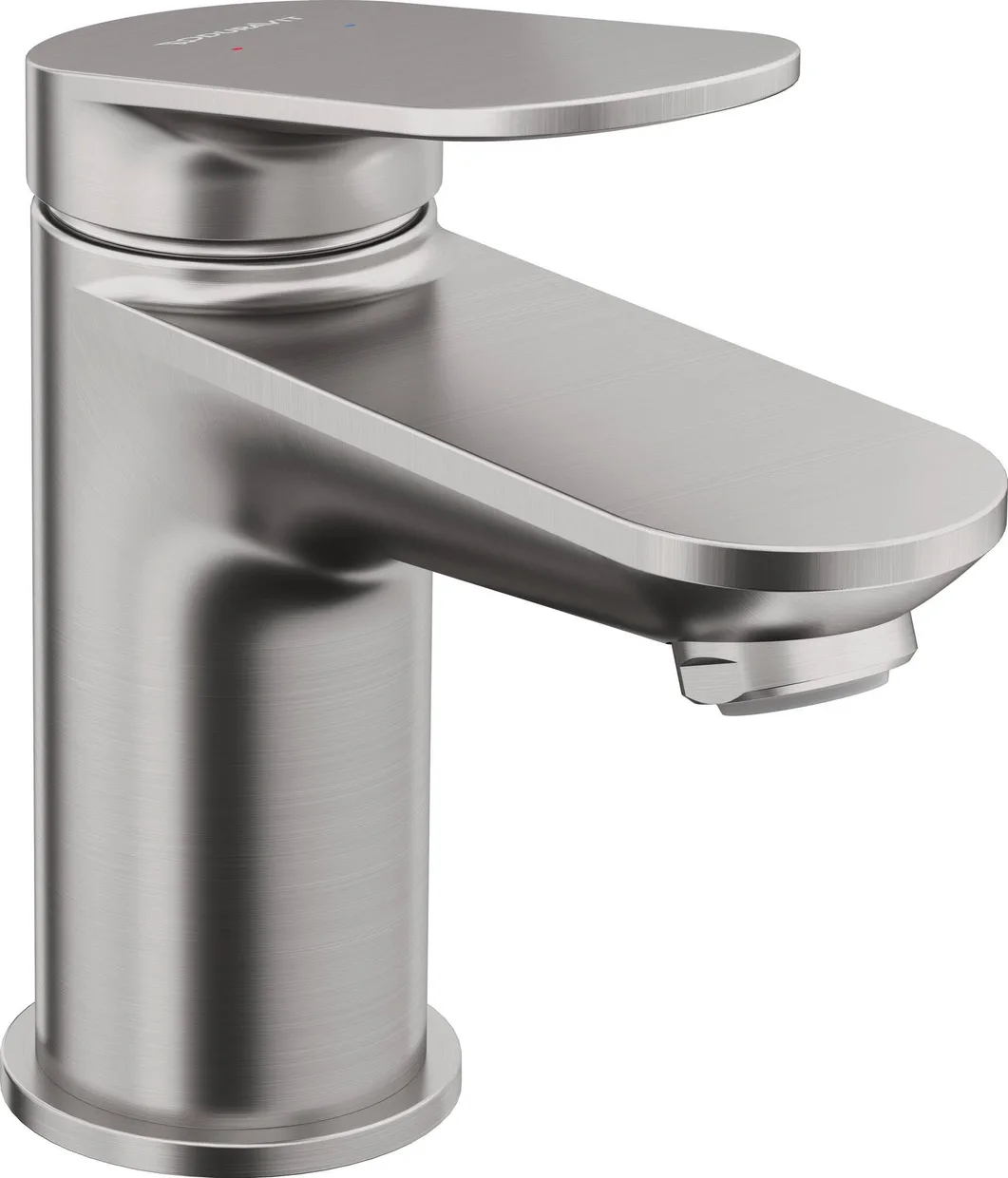 Смеситель для раковины Duravit Wave S без донного клапана, брашированная нержавеющая сталь (WA1010002070)