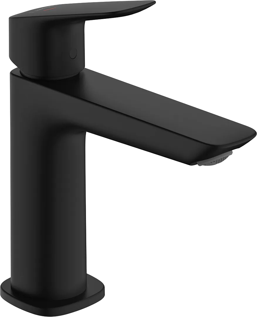 Смеситель для раковины hansgrohe Logis Fine 110 CoolStart без донного клапана, Matt Black (71255670)