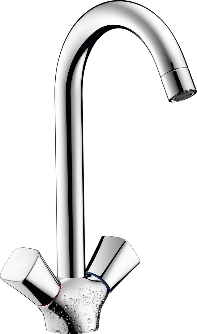 Змішувач для кухні двовентильний hansgrohe MyCube з високим поворотним виливом, хром (13818000)