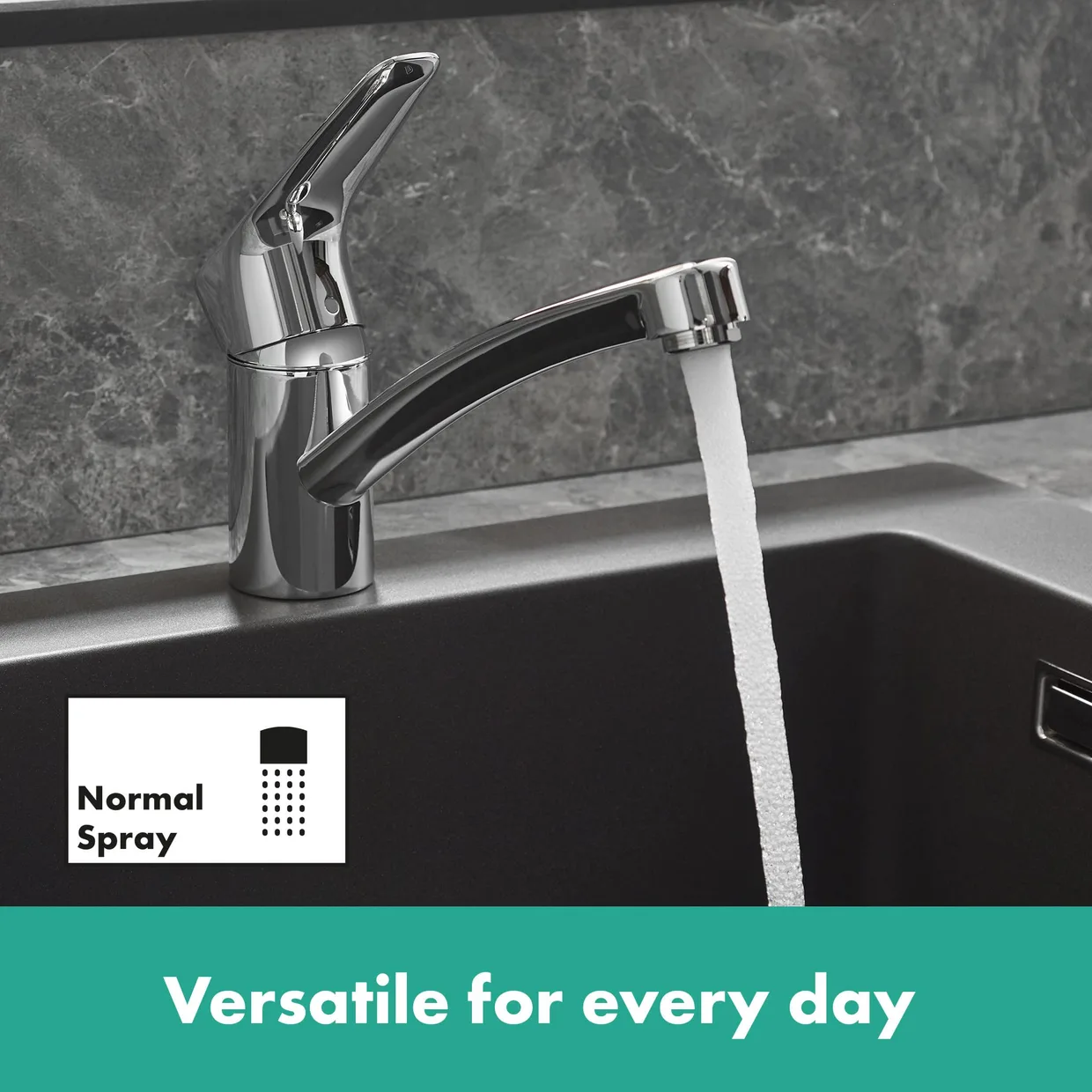 Змішувач для кухні hansgrohe MyCube S з поворотним виливом, хром (13814000) — фото 3