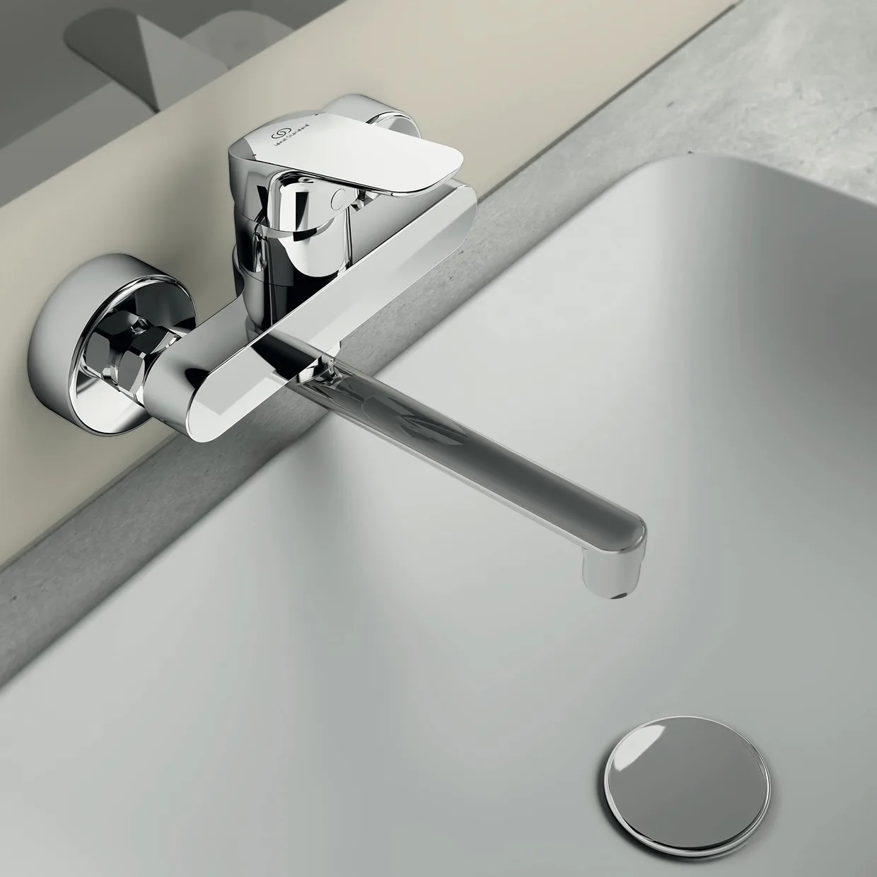 Смеситель для раковины настенный Ideal Standard Ceraflex с поворотным изливом 160 мм, хром (B1717AA) — фото 6
