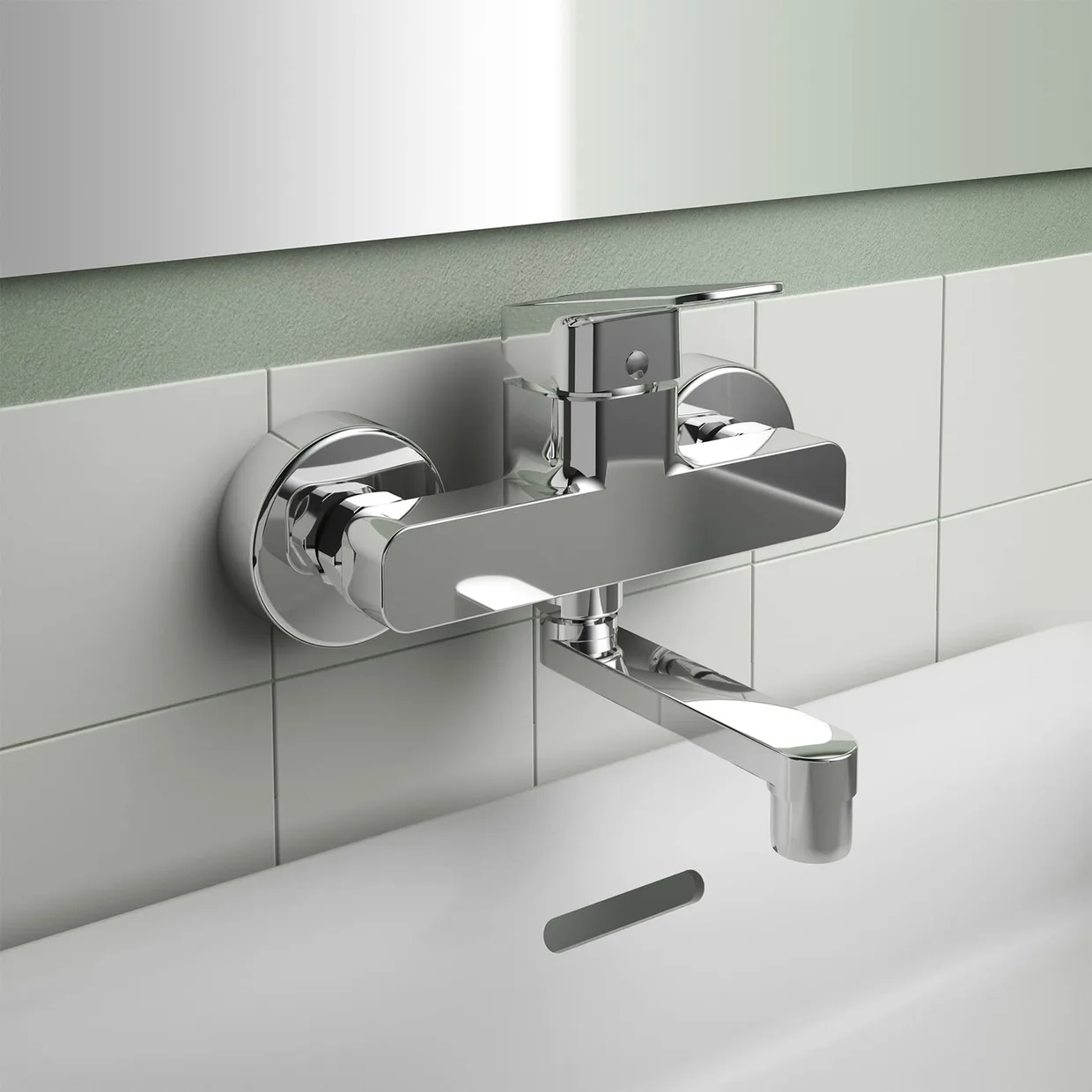 Змішувач для раковини настінний Ideal Standard Ceraplan з поворотним виливом 148 мм, хром (BD241AA) — фото 4