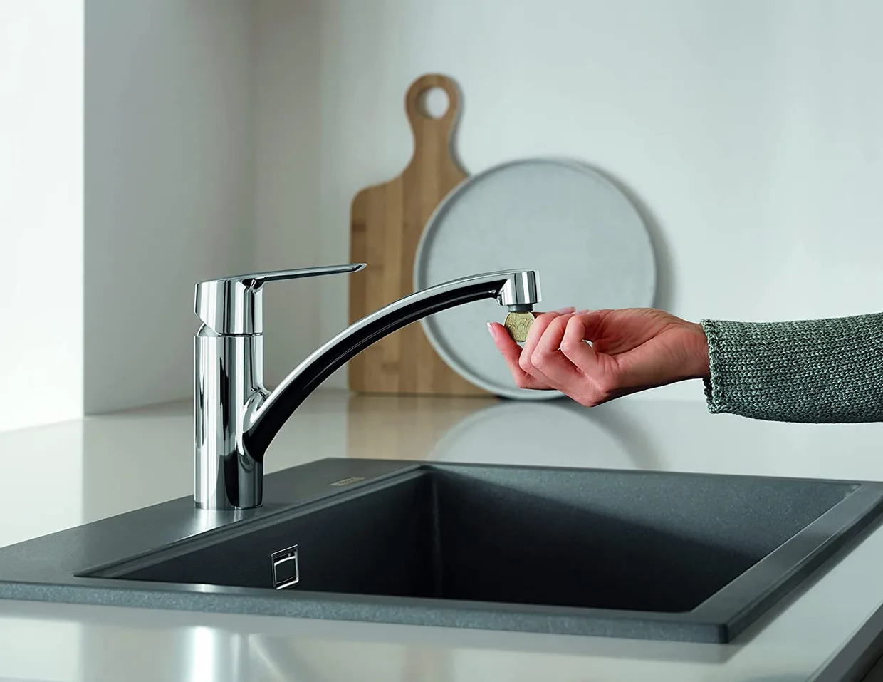 Смеситель для кухни GROHE Start с низким поворотным изливом, хром (30530002) — фото 9