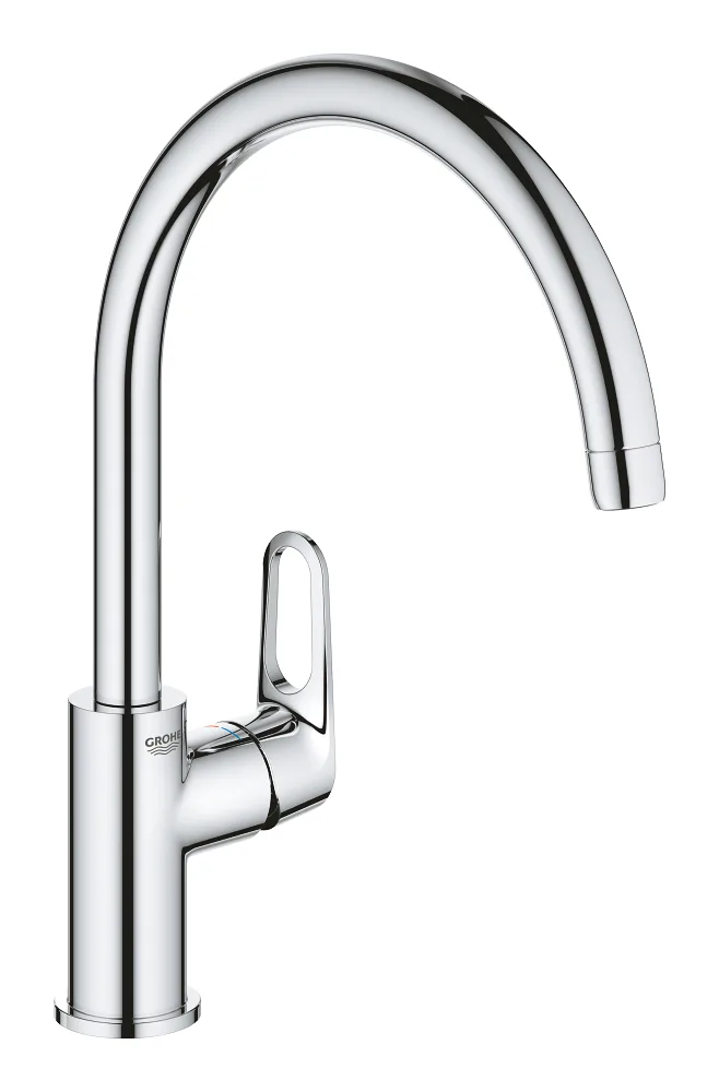 Змішувач для кухні GROHE BauFlow з високим поворотним виливом, хром (31538001)