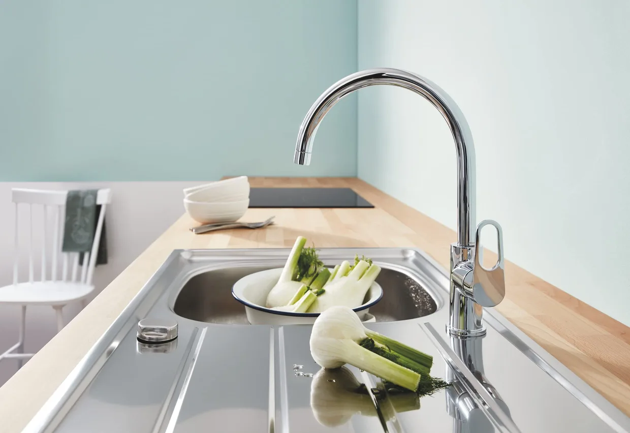 Змішувач для кухні GROHE BauFlow з високим поворотним виливом, хром (31538001) — фото 5