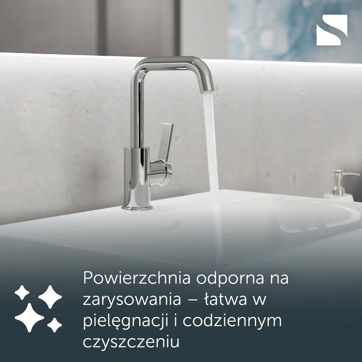 Смеситель для раковины Schütte Los Angeles Cold Start с высоким поворотным изливом и донным клапаном push-pop-up, хром (33120) — фото 4