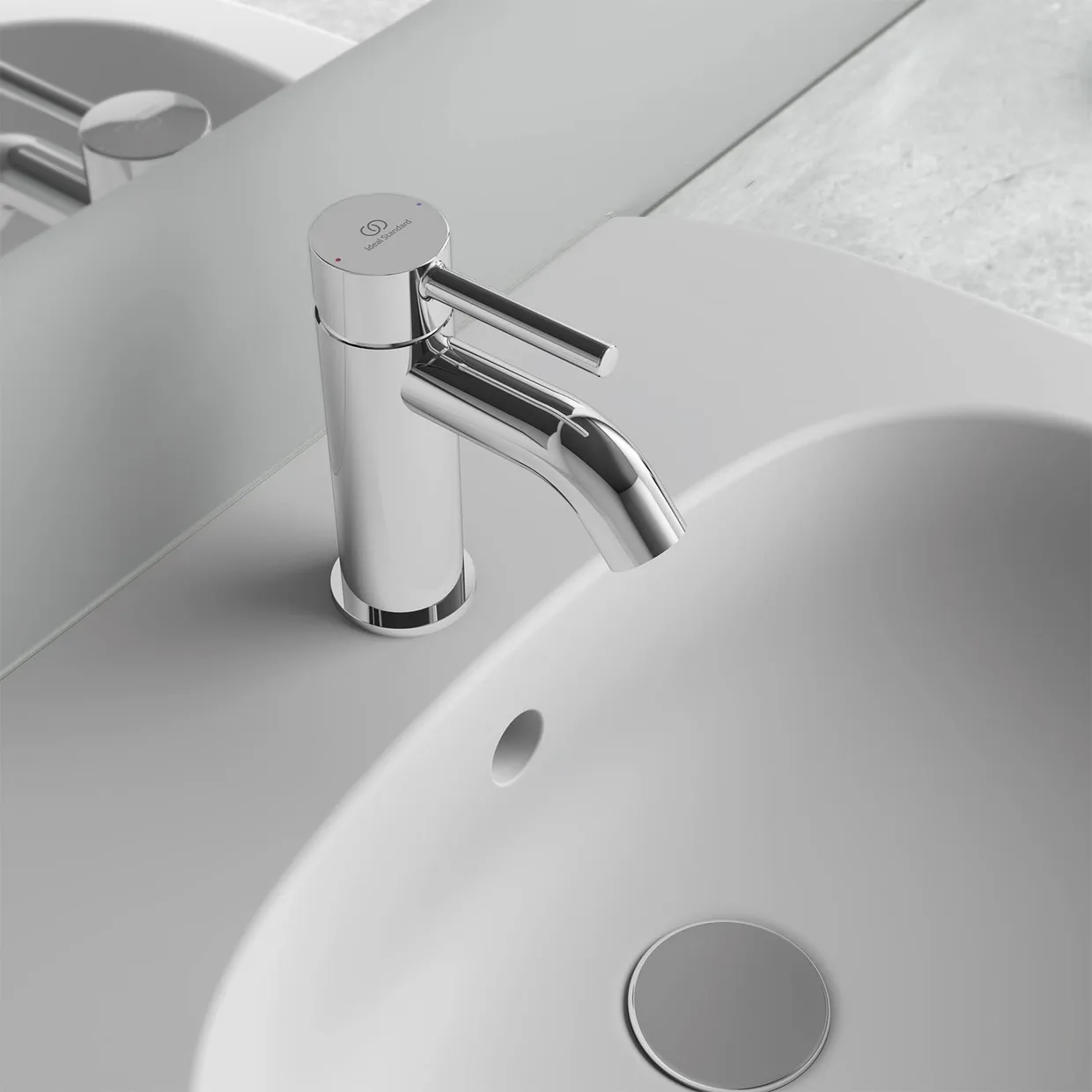 Смеситель для раковины Ideal Standard Ceraline с донным клапаном pop-up, хром (BC193AA) — фото 5