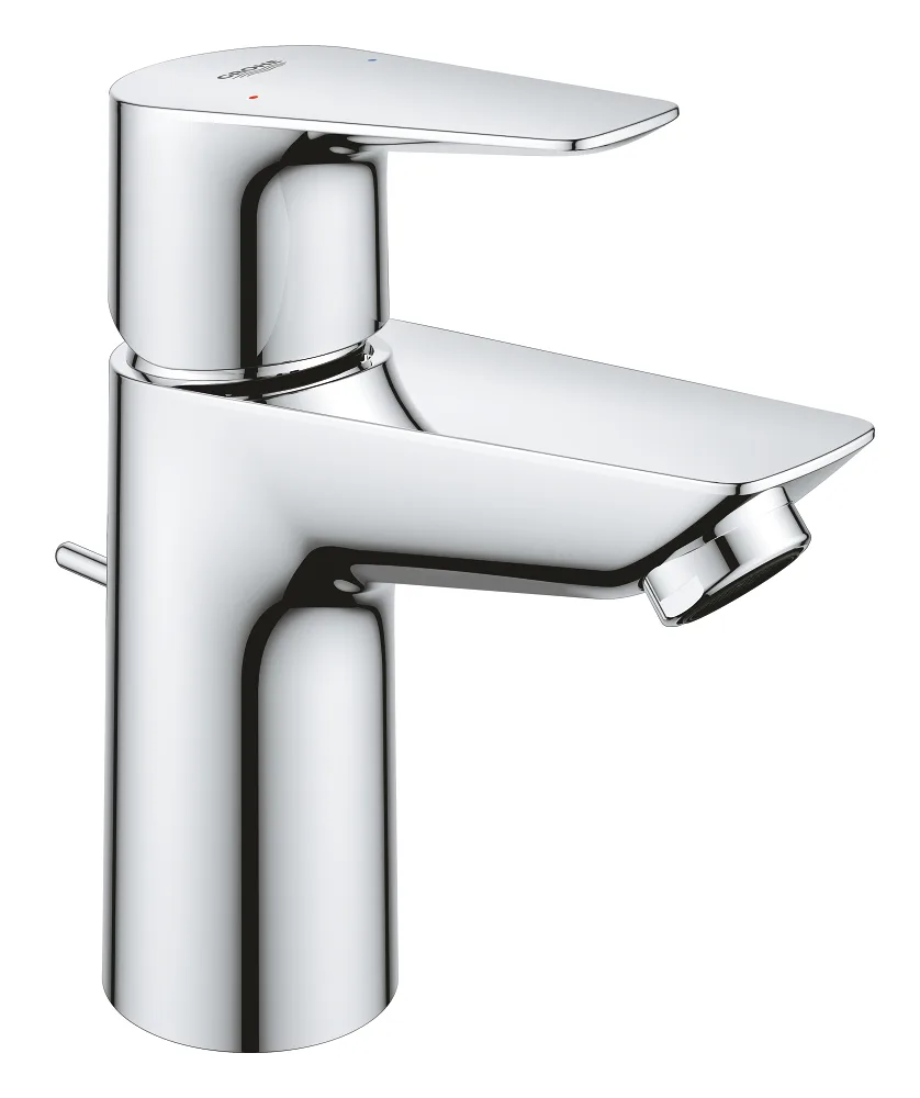 Смеситель для раковины GROHE BauEdge S с донным клапаном pop-up, 3,5 л/мин, хром (23894001)