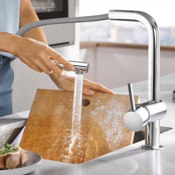 Смеситель для кухни GROHE Vento с выдвижной лейкой, хром (30437000) — фото 4
