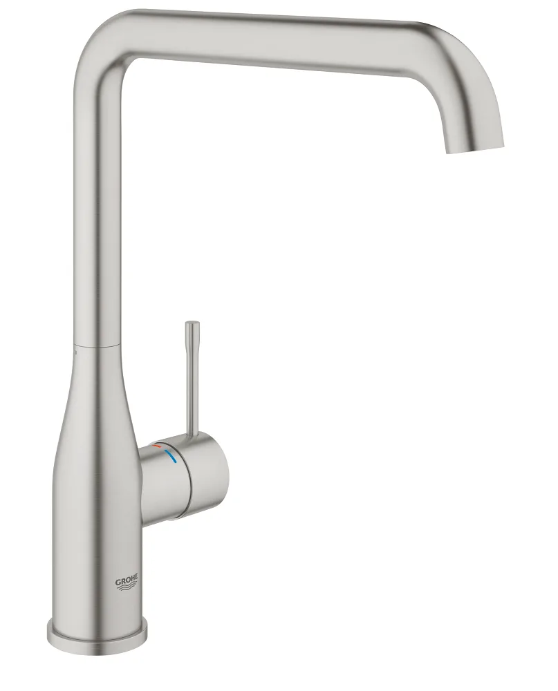 Смеситель для кухни GROHE Accent с высоким L-образным изливом, Supersteel (30423DC0)