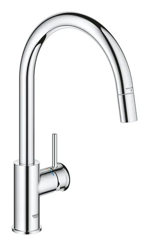 Смеситель для кухни GROHE BauClassic с выдвижным изливом, хром (30573000)