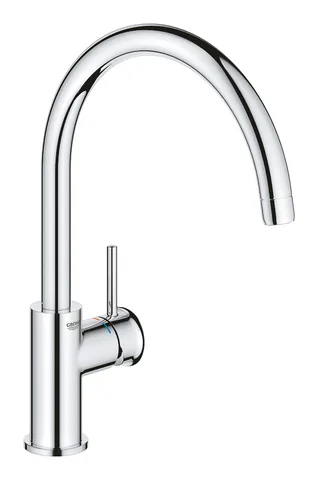 Смеситель для кухни GROHE BauClassic с высоким C-образным изливом, хром (30577000)