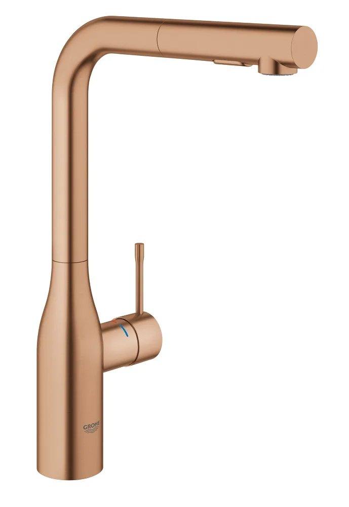 Смеситель для кухни GROHE Essence с выдвижной лейкой, Warm Sunset Brushed (30270DL0)