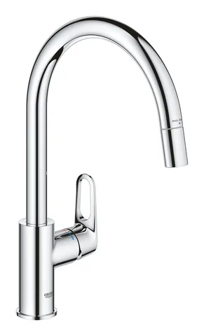 Смеситель для кухни GROHE QuickFix Start Flow с выдвижным изливом, хром (30569000)