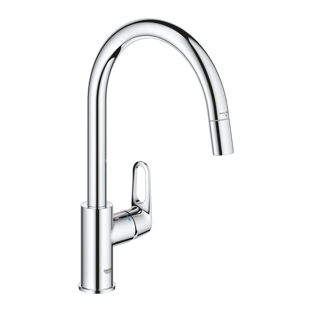 Смеситель для кухни GROHE QuickFix Start Flow с выдвижным изливом, хром (30569000) — фото 2
