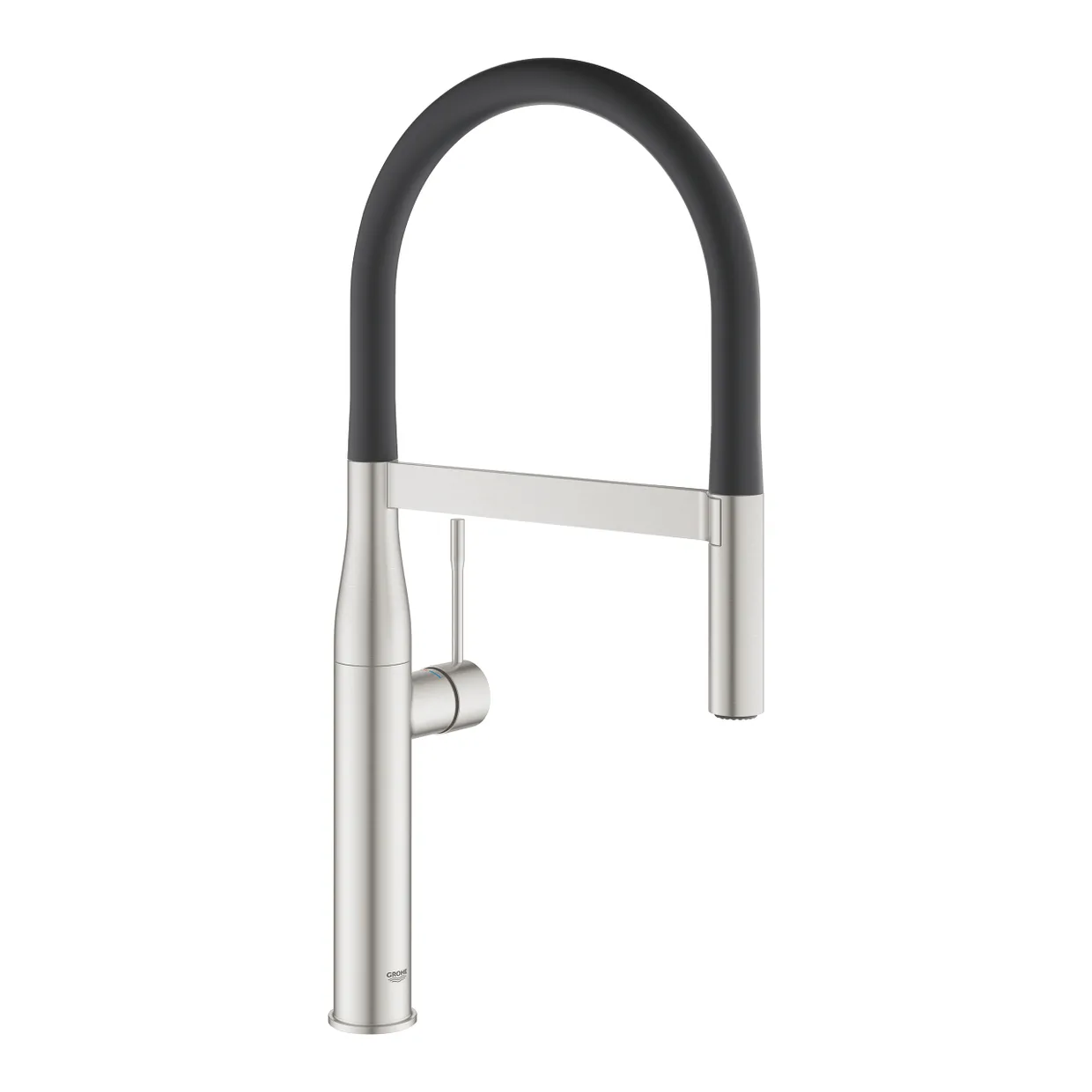 Смеситель для кухни GROHE Essence с пружинным изливом и выдвижной лейкой, Supersteel (30294DC0) — фото 2