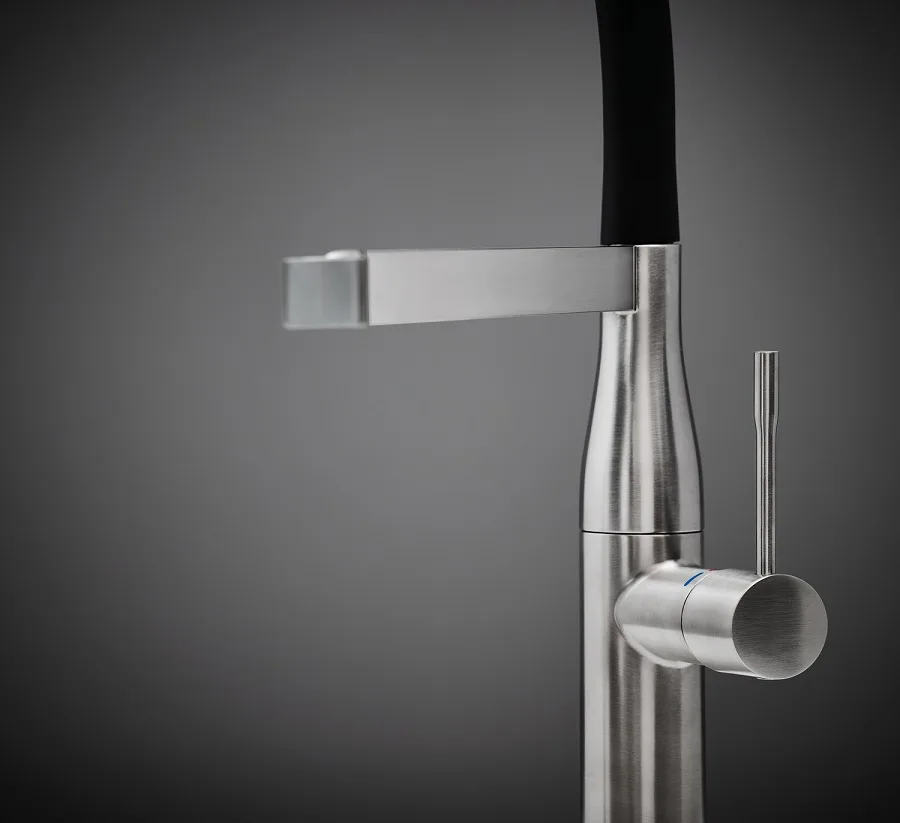 Смеситель для кухни GROHE Essence с пружинным изливом и выдвижной лейкой, Supersteel (30294DC0) — фото 9