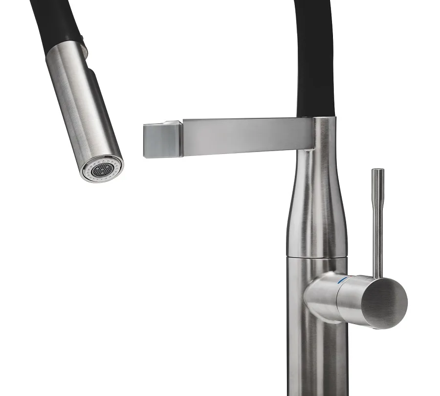 Смеситель для кухни GROHE Essence с пружинным изливом и выдвижной лейкой, Supersteel (30294DC0) — фото 11
