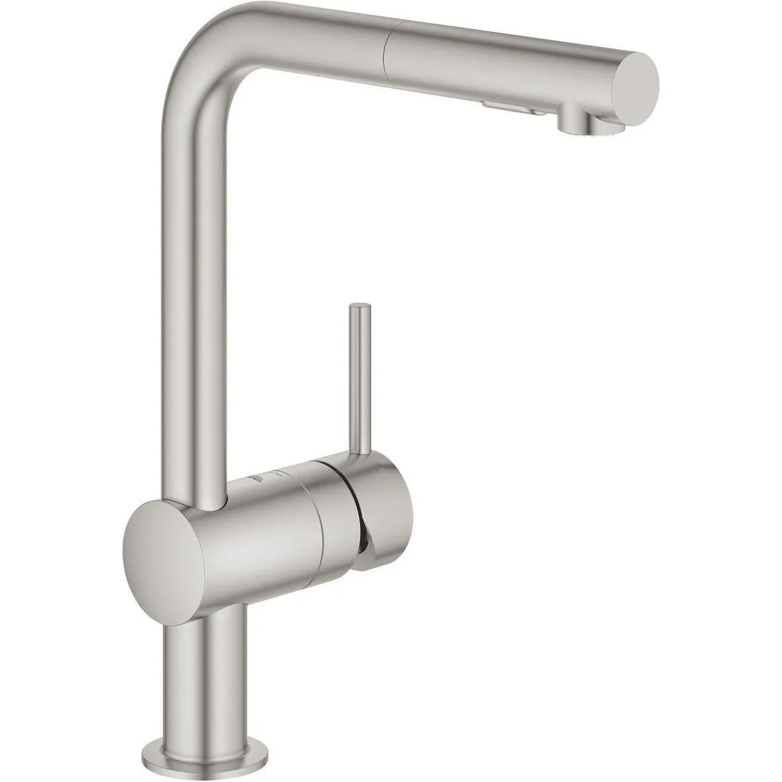 Смеситель для кухни GROHE Vento с выдвижной лейкой, Supersteel (30437DC0) — фото 2