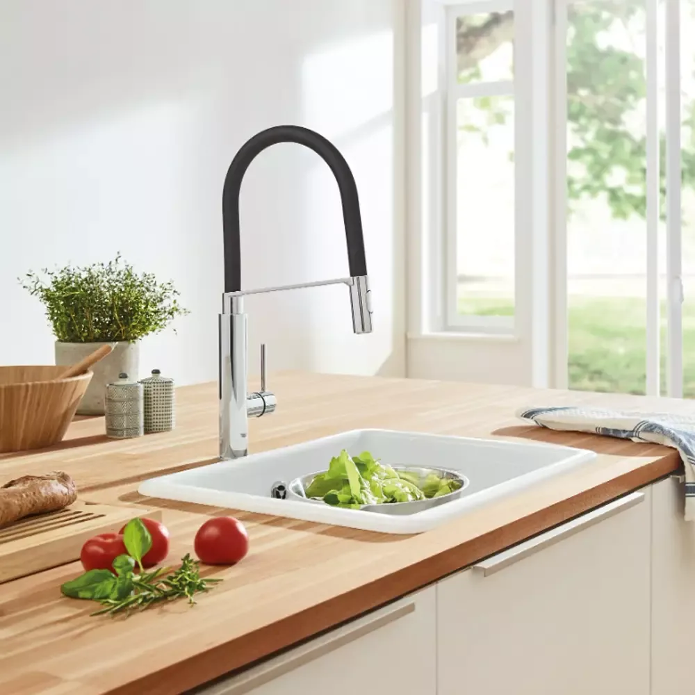 Смеситель для кухни GROHE Concetto с пружинным изливом и выдвижной лейкой, хром (31491000) — фото 5