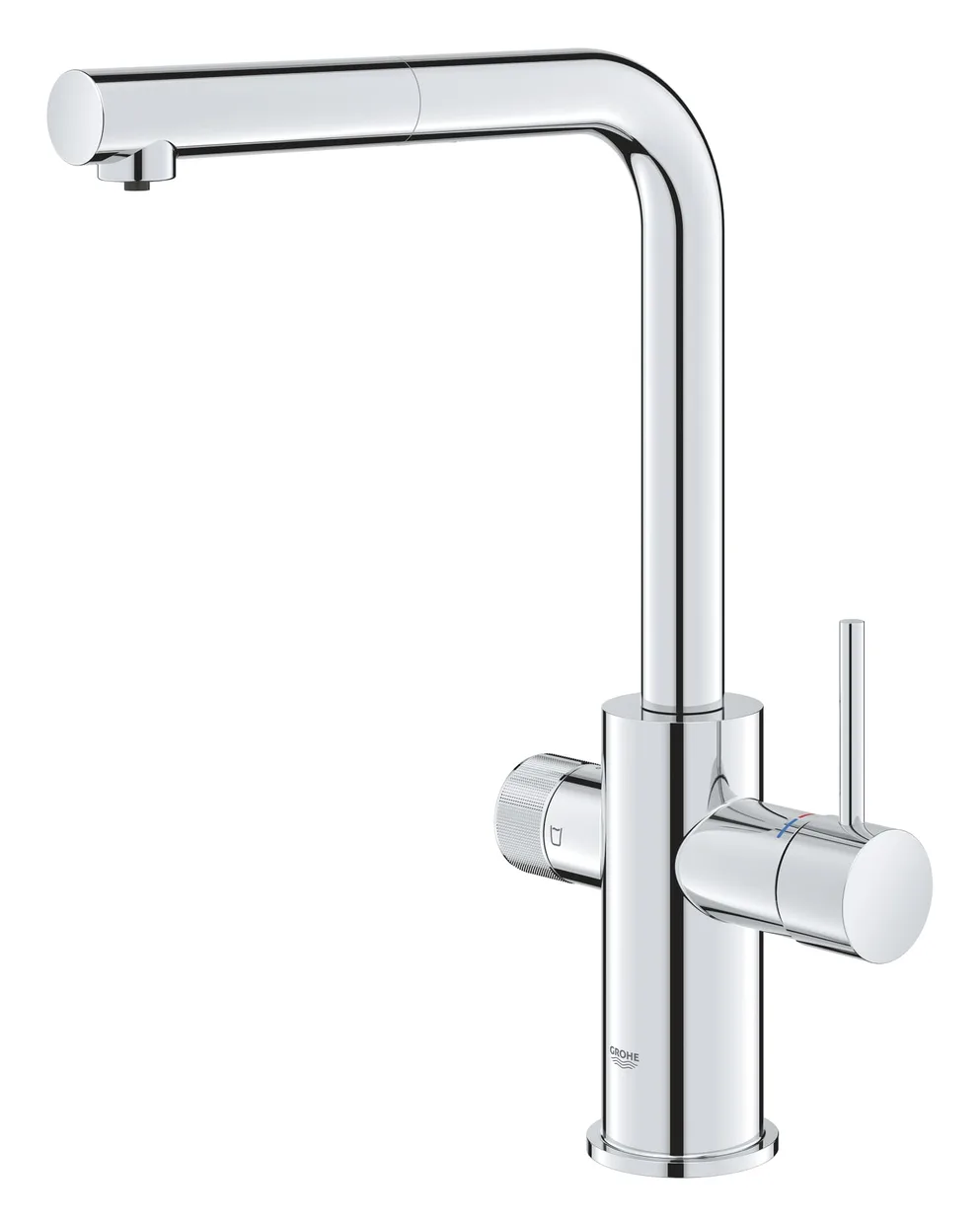 Смеситель для кухни GROHE Blue Pure Minta с каналом для фильтрованной воды и выдвижным изливом, хром (30590000) — фото 3