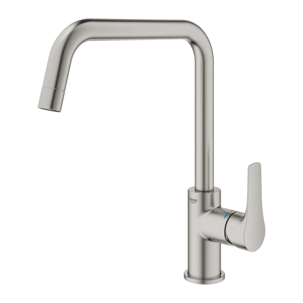 Смеситель для кухни GROHE Eurosmart с высоким U-образным изливом, Supersteel (30567DC0) — фото 4