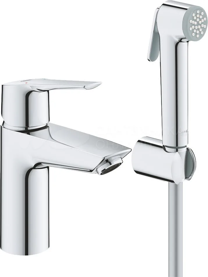 Смеситель для раковины GROHE QuickFix Start S с гигиеническим душем, хром (23123003) — фото 2