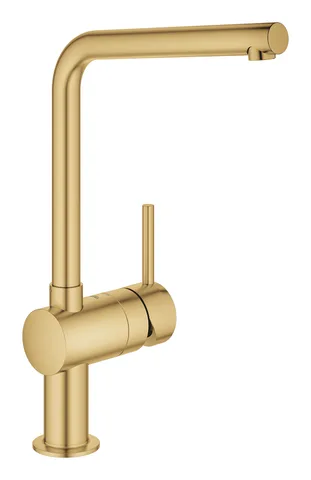 Смеситель для кухни GROHE Minta с высоким L-образным изливом, Cool Sunrise Brushed (31375GN0)