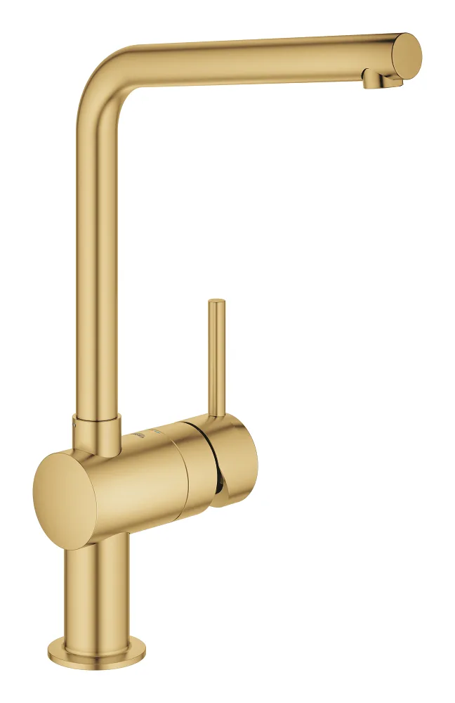 Смеситель для кухни GROHE Minta с высоким L-образным изливом, Cool Sunrise Brushed (31375GN0)