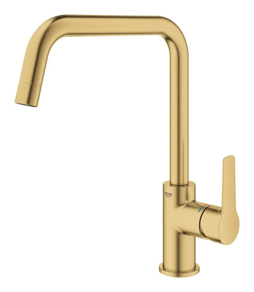 Смеситель для кухни GROHE QuickFix Start с высоким U-образным изливом, Cool Sunrise Brushed (30470GN0) — фото 4