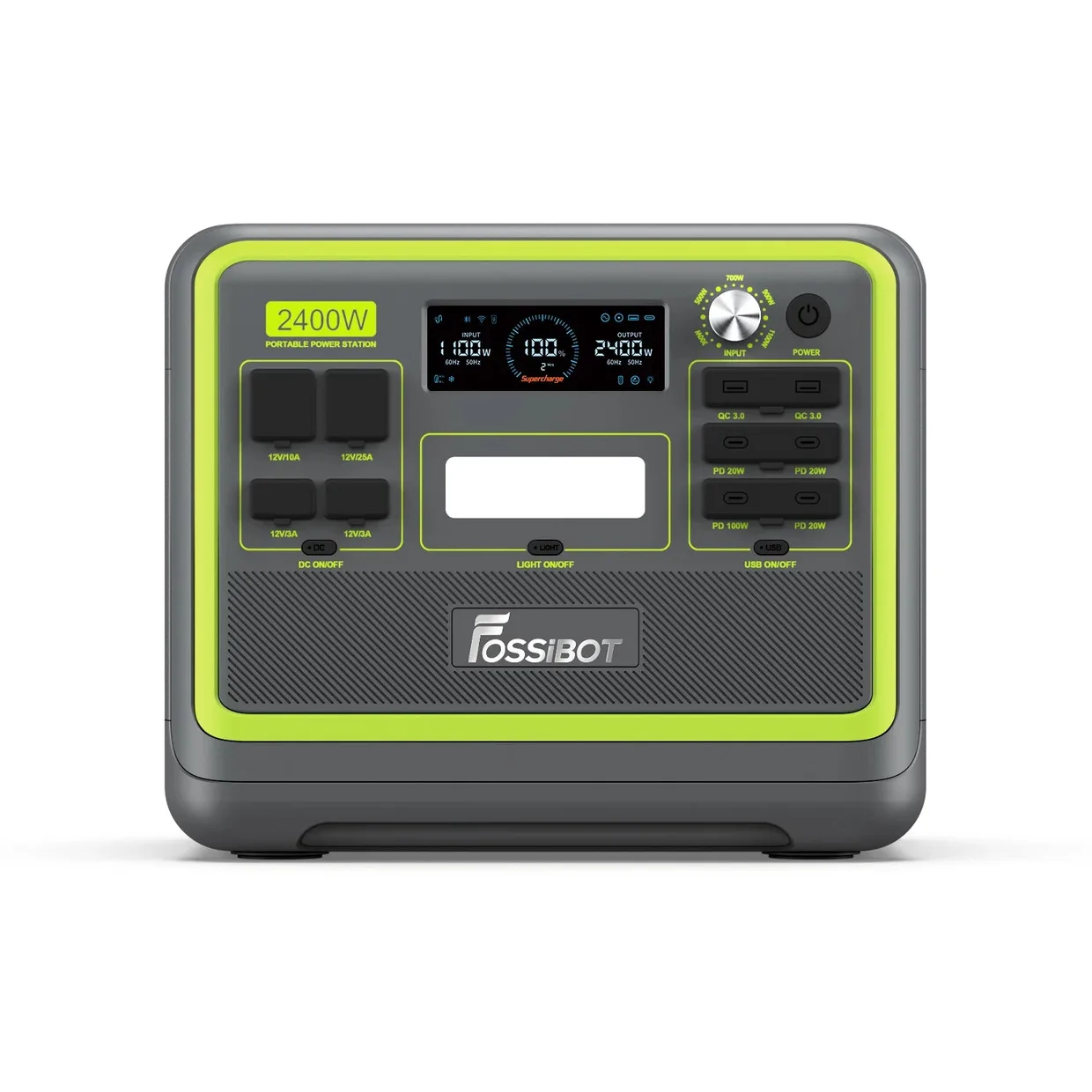 Зарядная станция FOSSiBOT F2400 Green 2048Wh 2400W — вид спереди