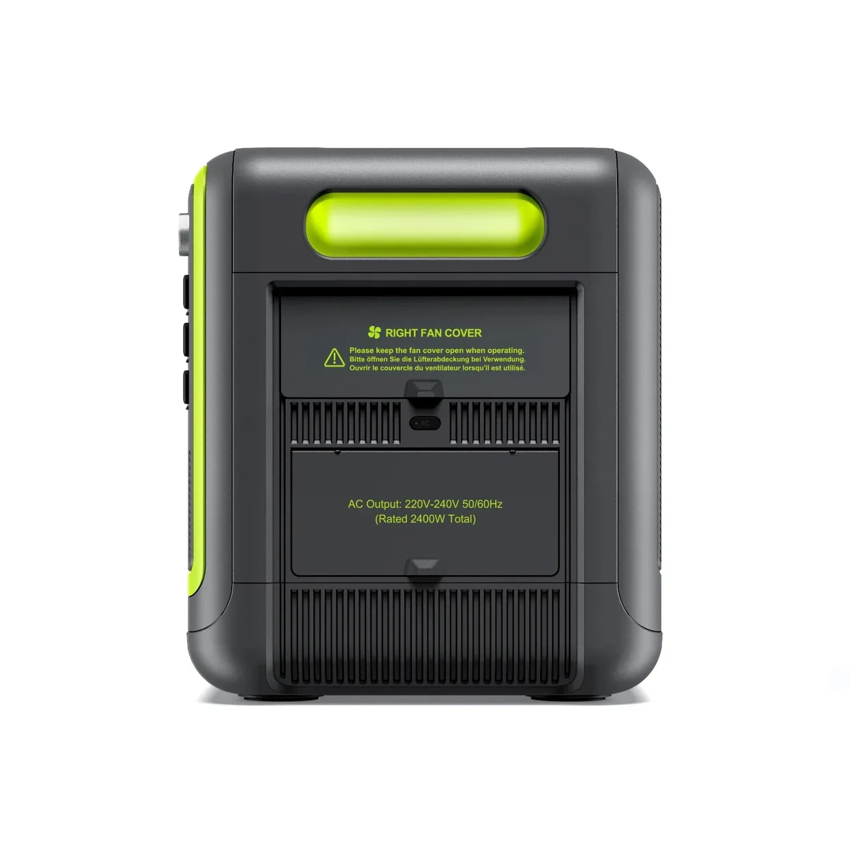 Зарядная станция FOSSiBOT F2400 Green — боковая панель охлаждения