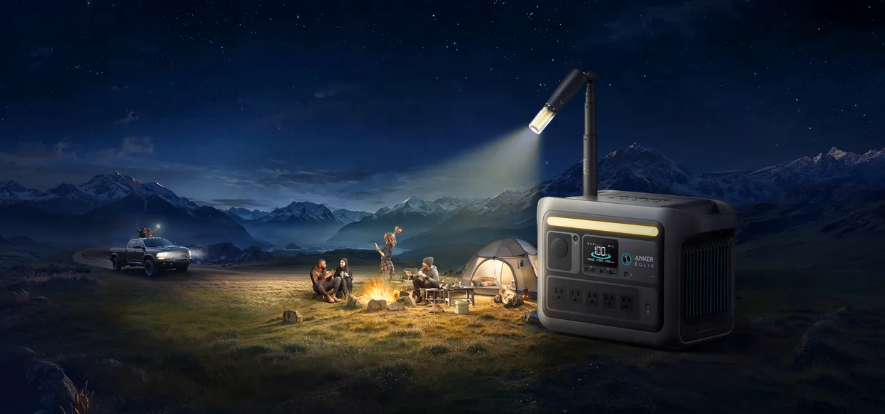 Зарядная станция Anker SOLIX C800 768Wh 1200W — вид спереди