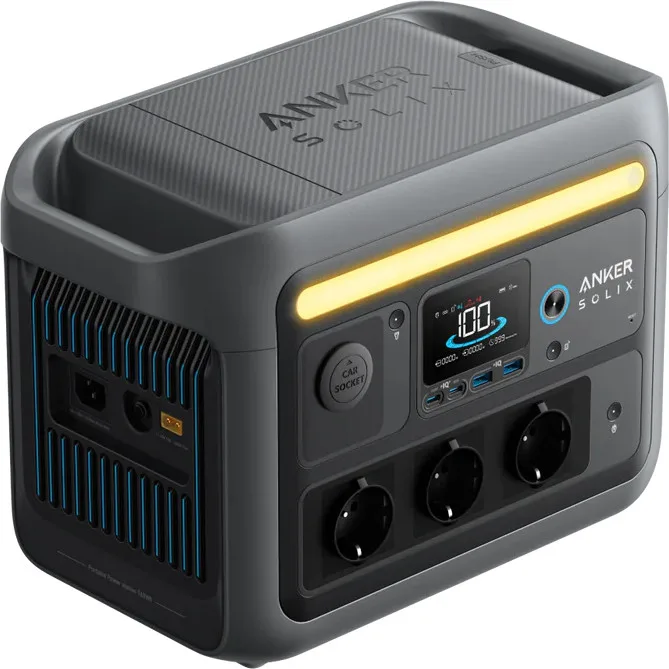 Зарядная станция Anker SOLIX C800 — розетки 230V и порты