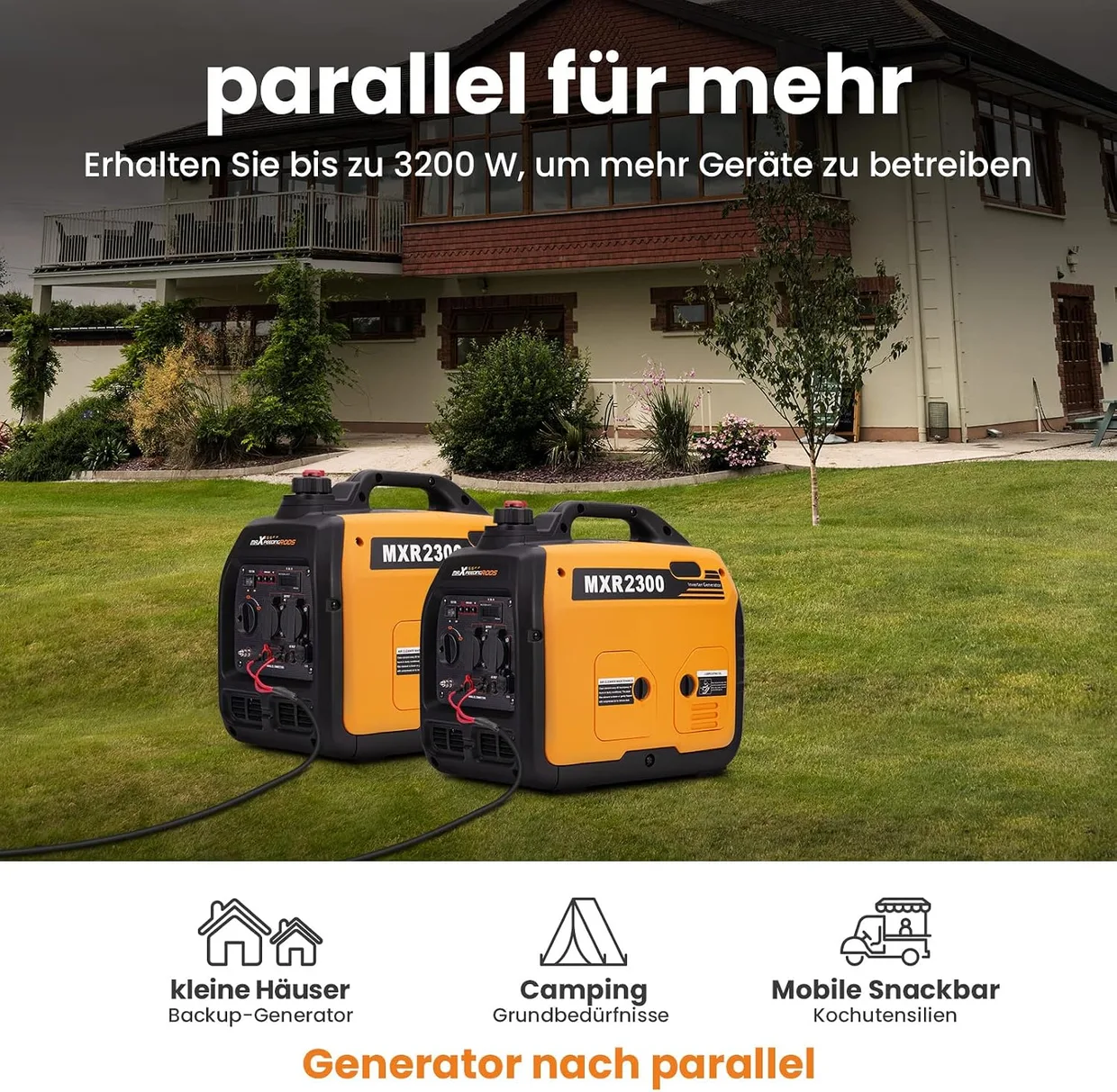 Инверторный генератор maXpeedingrods MXR2300 2300W бензиновый 4-тактный — фото 3