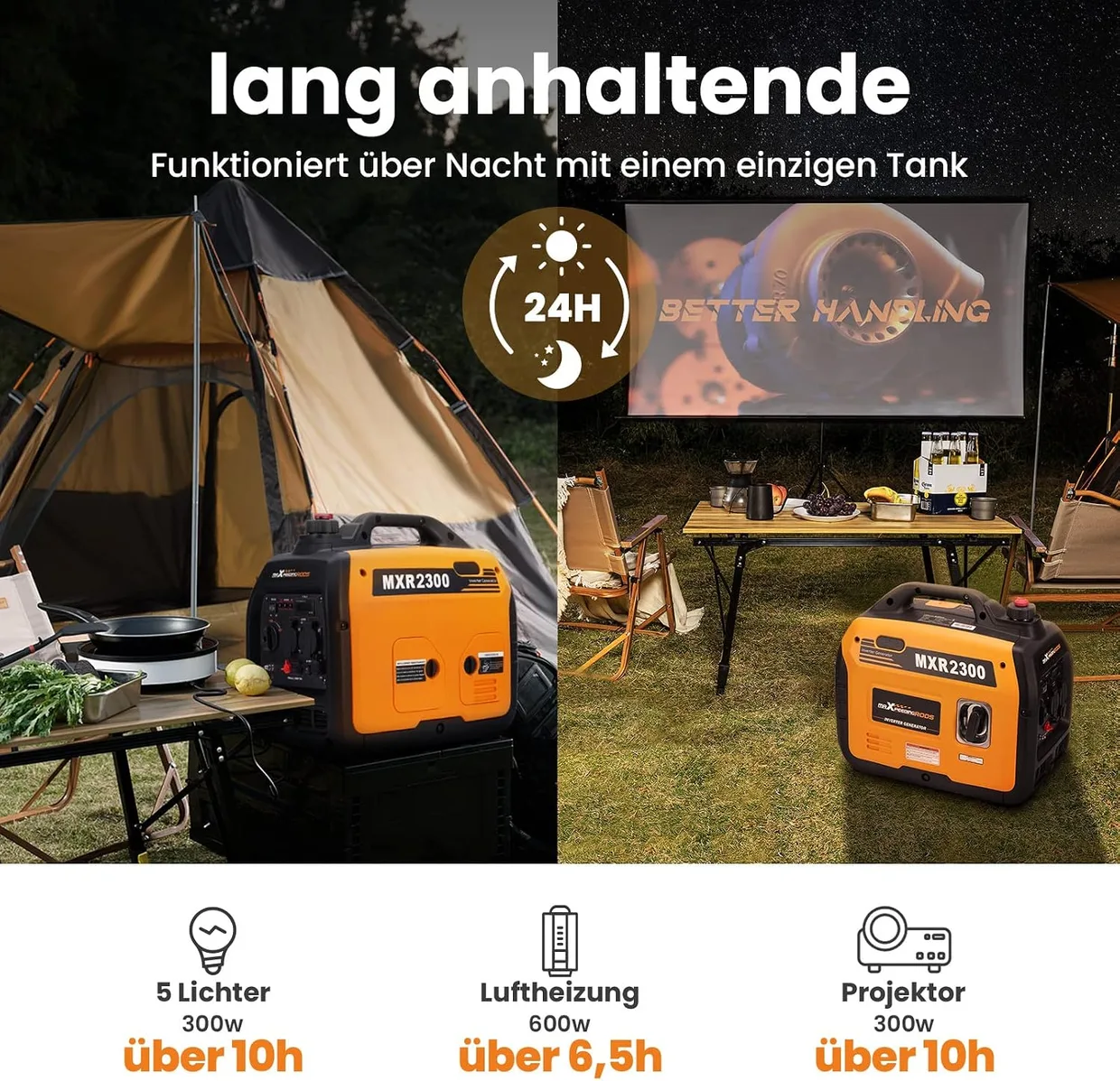 Инверторный генератор maXpeedingrods MXR2300 2300W бензиновый 4-тактный — фото 4