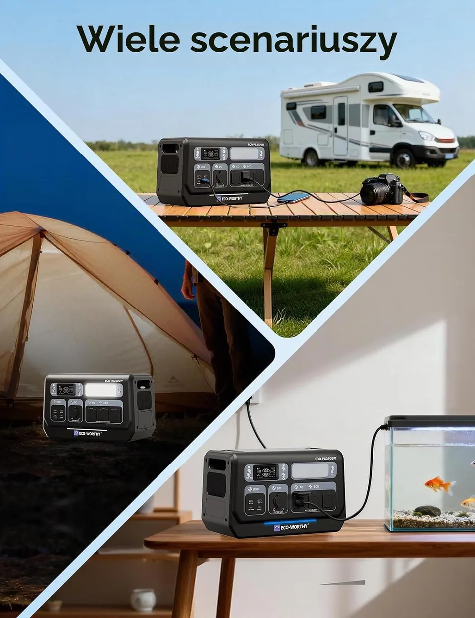 Зарядная станция ECO-WORTHY PS2400 2048Wh 2400W LiFePO4 — фото 7