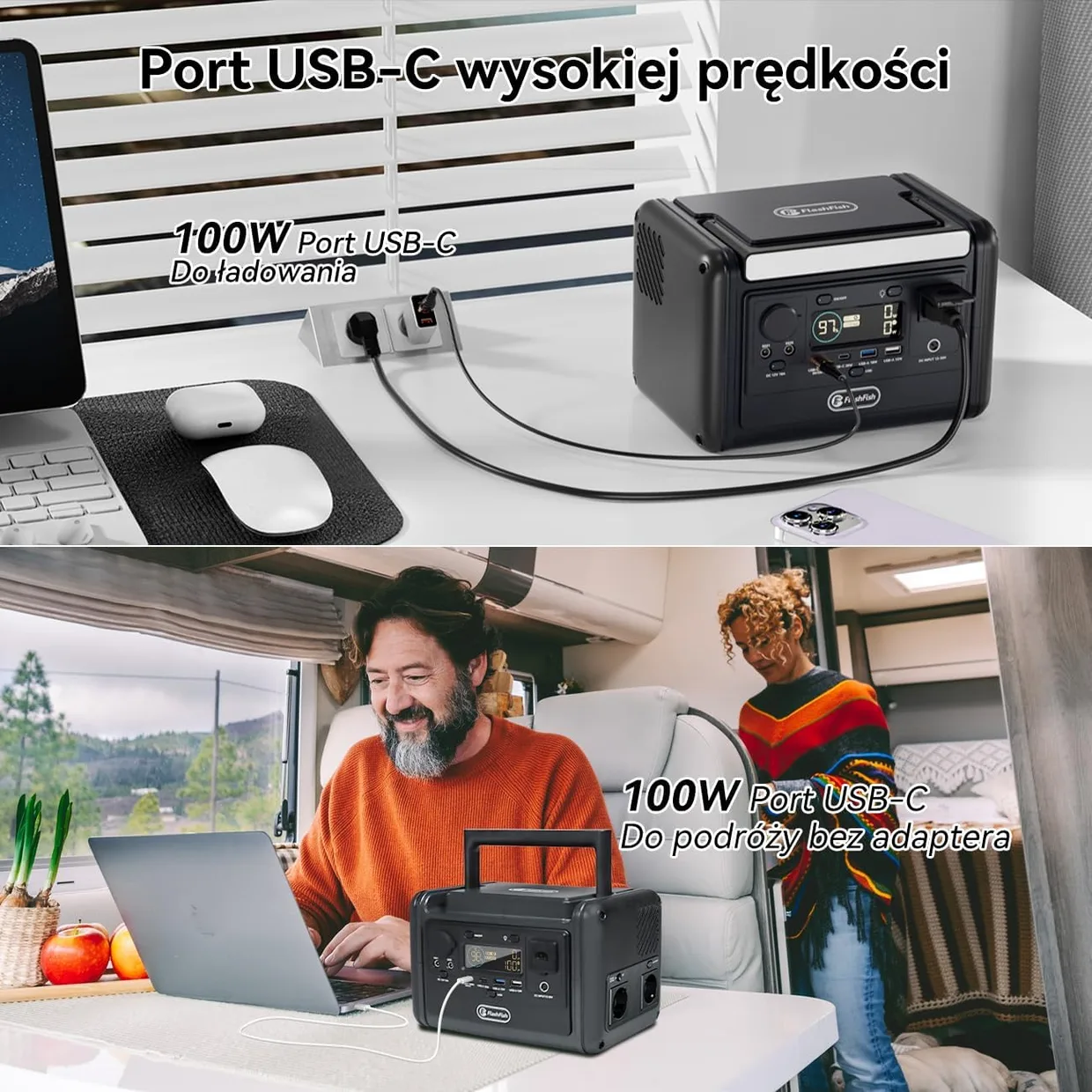 Портативная зарядная станция FlashFish TELLUS T300pro 230Wh 300W — фото 3