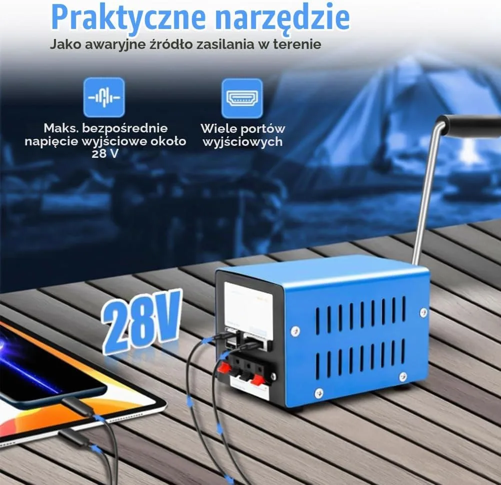 Аварийная зарядная станция HYZHANHONG с ручным генератором (динамо) 20W — фото 5