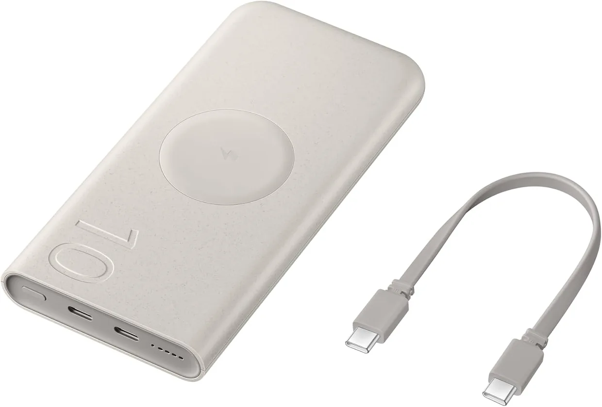 Power Bank Samsung 10000mAh 25W Wireless Beige (EB-U2510XUE) — фото 4