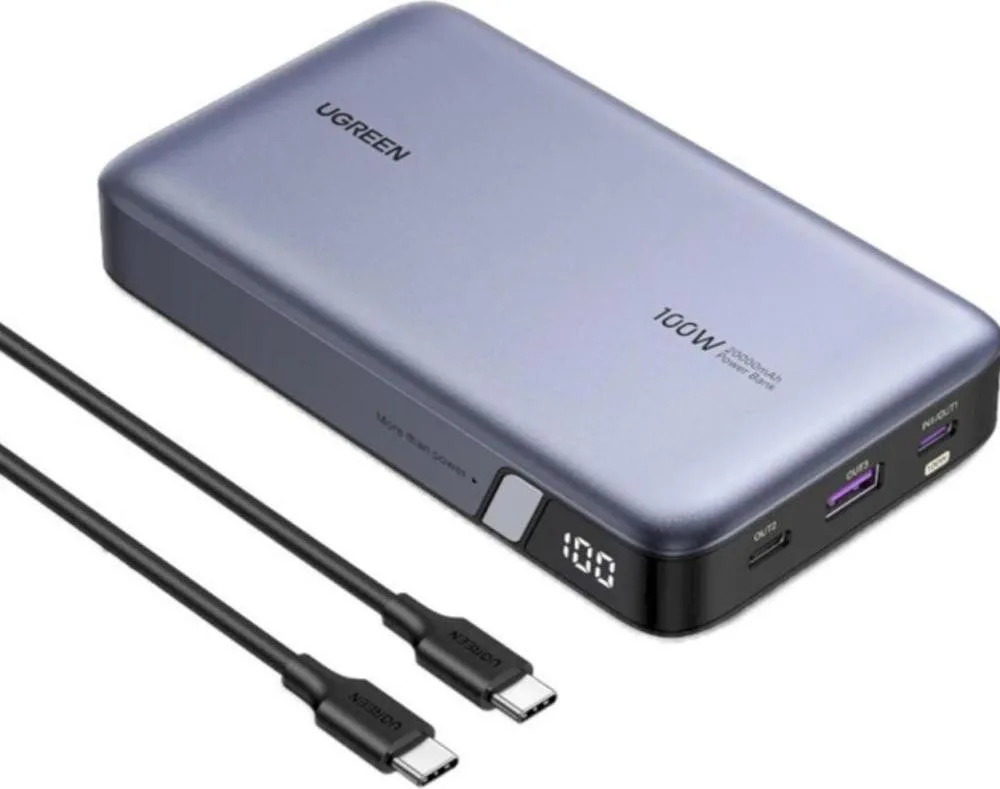 Power Bank UGREEN Nexode PB720 20000mAh 100W Gray (25188) — фото 2