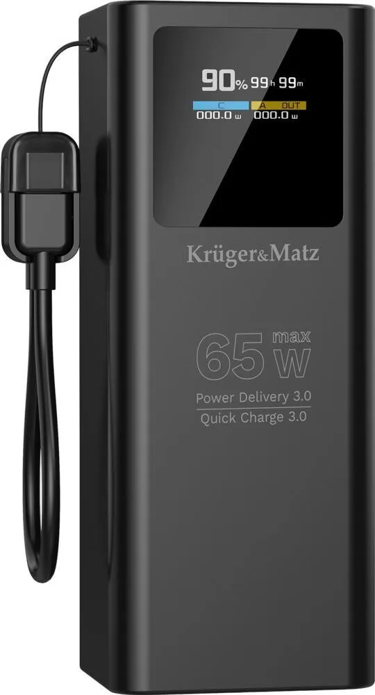Power Bank Krüger&Matz KM0914 20000mAh 65W Black — фото 4
