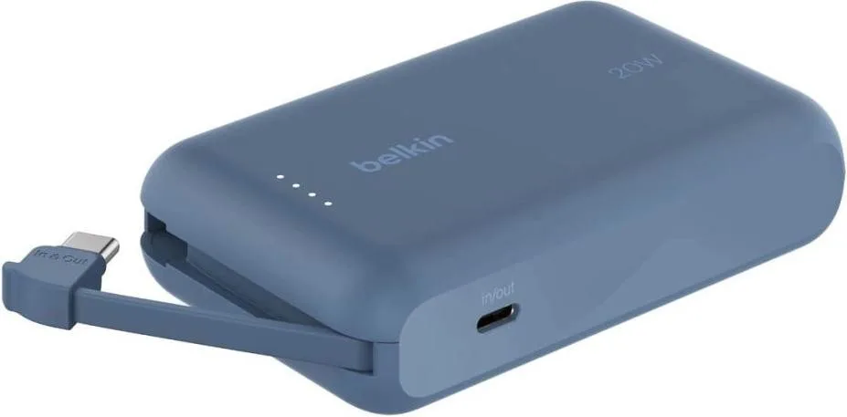 Power Bank Belkin BoostCharge 10000mAh 20W Built-in USB-C (BPB021HQBL) Blue — фото 2
