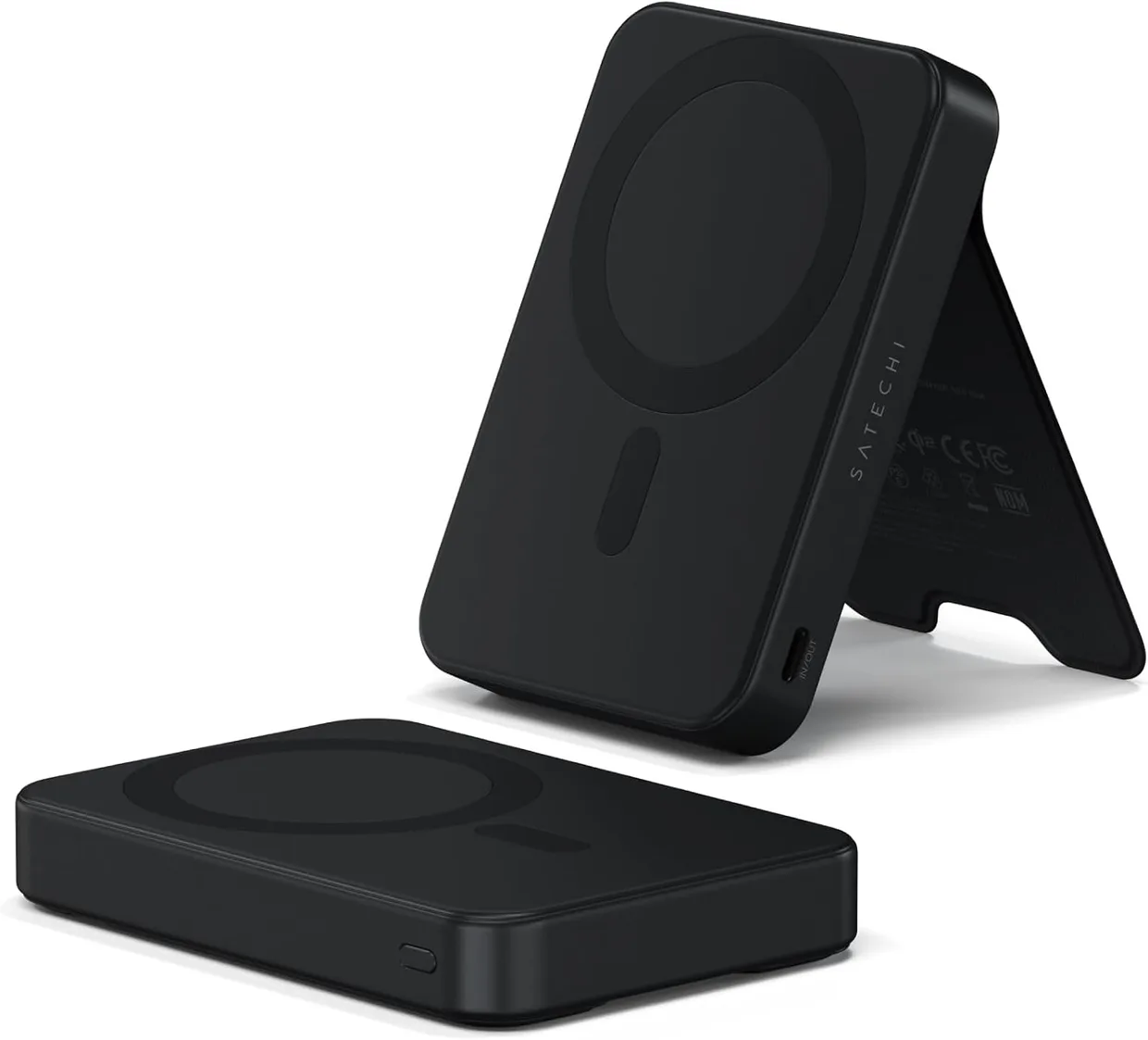 Power Bank Satechi Qi2 Wireless 10000mAh 15W с подставкой (ST-B10Q2SK) Black